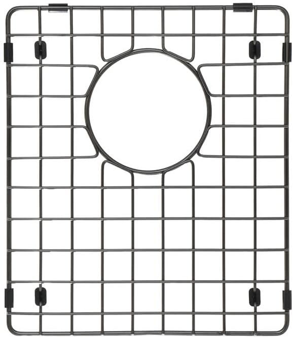 Starstar 50/50 Double Bowl Kitchen Sink Matte Black 304 Stainless Steel Bottom Two Grids (11.75 x 14)