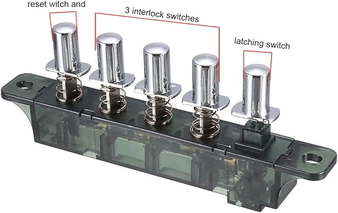 uxcell MQ165 AC 250V 4A Piano Type Key Board Switch for Range Hood
