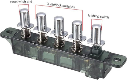 uxcell MQ165 AC 250V 4A Piano Type Key Board Switch for Range Hood