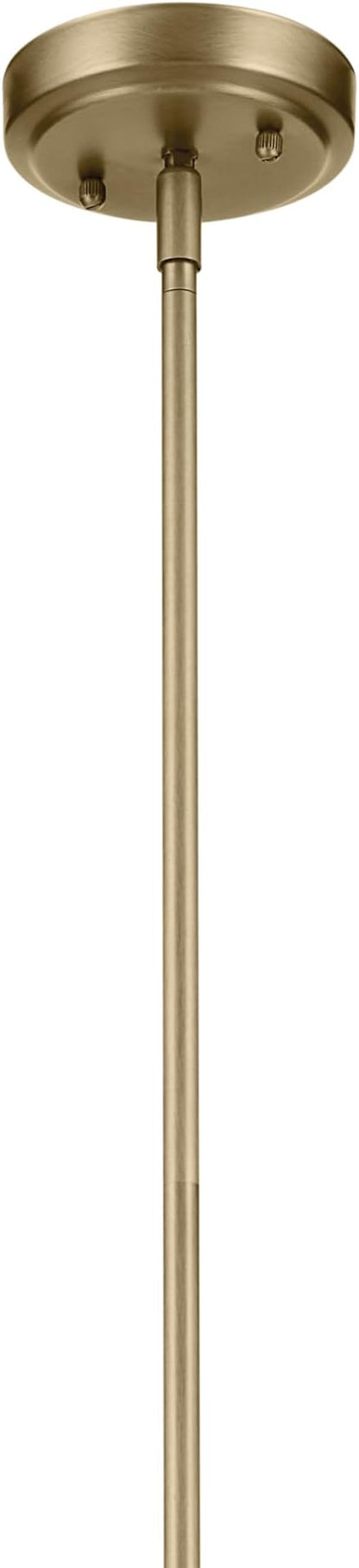 Kichler Everly 17.75" 1 Light Hour Glass Pendant Clear Glass Natural Brass