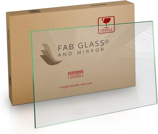 Tempered Glass Table Top Rectangle - 1/2 Inch Thick Heavy Duty for Dining Coffee Tables Desks - Flat Polish Edge Safe Corners Custom Cut - 30" X 60"