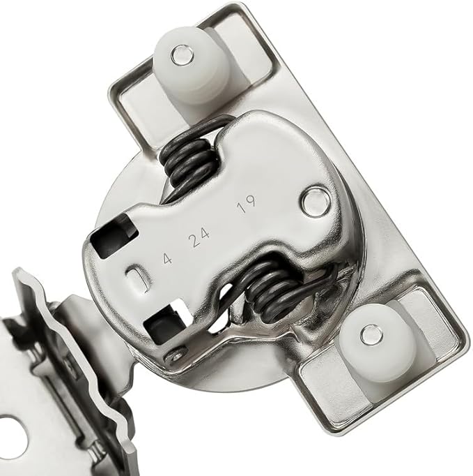 Ravinte 50 Pack 25 Pairs 1-5/16 inch Overlay Cabinet Hinges Kitchen Soft Close Cabinet Hinges Hidden Door Hinge for Kitchen Cabinet Stainless Steel Adjustable Hinges Satin Nickel Cabinet Hardware