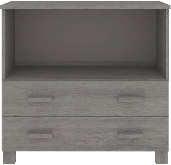 Light Grey Sideboard, Solid Pine Wood & MDF, Modern Buffet Cabinet with Storage, 33.5x33.5x31.5 Inch, Versatile Dining Room Furniture Kitchen Furniture