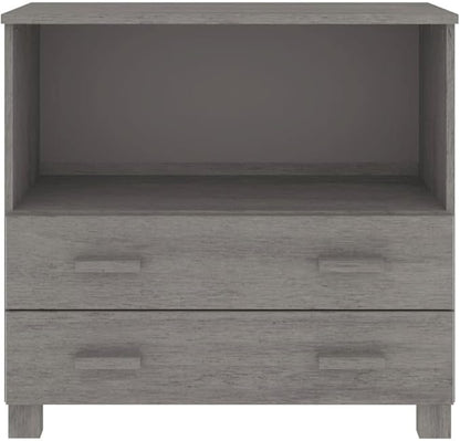 Light Grey Sideboard, Solid Pine Wood & MDF, Modern Buffet Cabinet with Storage, 33.5x33.5x31.5 Inch, Versatile Dining Room Furniture Kitchen Furnitur