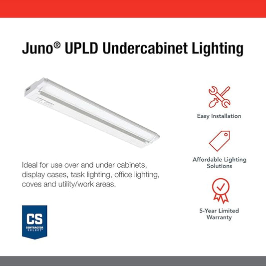 Juno UPLD 22IN SWW4 90CRI BZ M6 Swivel LED Undercabinet with 3000K/3500K/4000K CCT, 22 Inch, Bronze