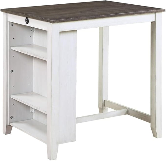 Counter Height Dining Set with Table and 2 Chairs for Kitchen Island Use