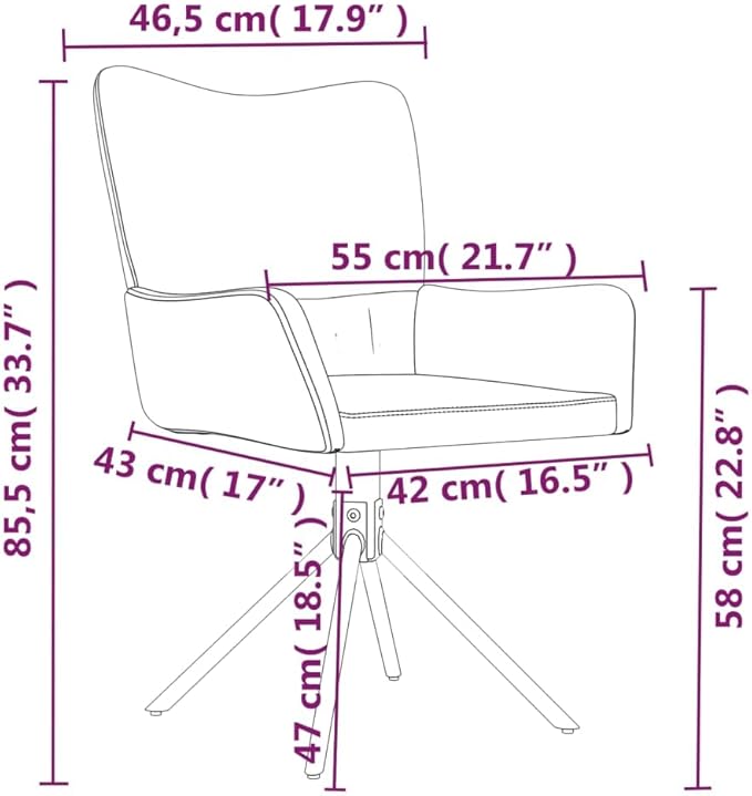Swivel Dining Chairs Set of 2, Black Velvet Upholstered Modern Accent Chairs with 360 Degree Rotation for Kitchen Island, Dining Room, Home Office - Sturdy Metal Frame & Comfortable Padded Seat
