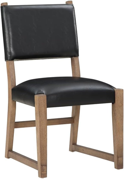 Farmhouse Dining Chairs Set of 2 - Upholstered Mid Century Armless Side Chairs with Back, Durable Polyester Fabric for Kitchen Island, Living Room, Restaurant