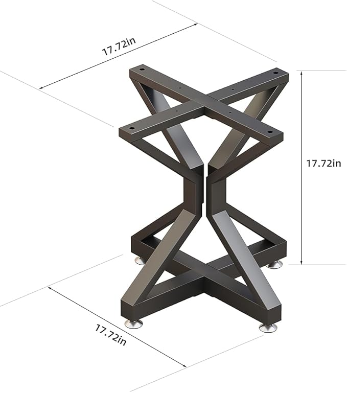 Metal Dinning Table Base with Suction Cups, Heavy-Duty Pedestal Desk Legs for Marble,Glass,Wood Top, Modern Coffee Table Legs for Kitchen,Home,Restaurant