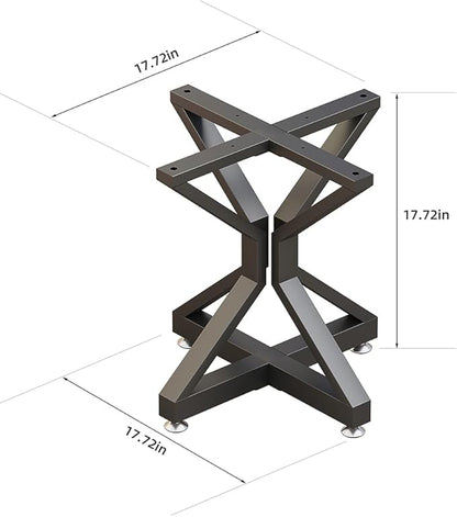 Metal Dinning Table Base with Suction Cups, Heavy-Duty Pedestal Desk Legs for Marble,Glass,Wood Top, Modern Coffee Table Legs for Kitchen,Home,Restaurant