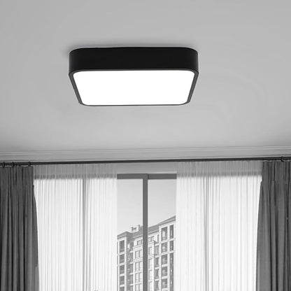 LED Ceiling Light Fixture,12 Inch Modern Square Recessed Ceiling Lights,Dimmable Light 24W Ceiling Lamp Black 3000K-6000K Close to Ceiling Lighting Flush Mount for Bedroom Living Room