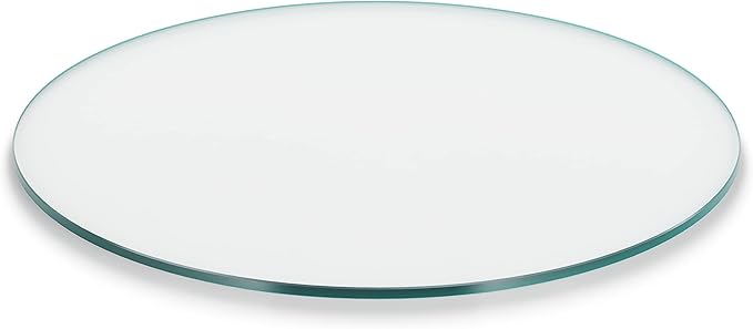 42 inch Round Glass Table Top - Clear Tempered Glass Surface Protector - Safe Flat Polished Edge - Coffee, Dining and End Table
