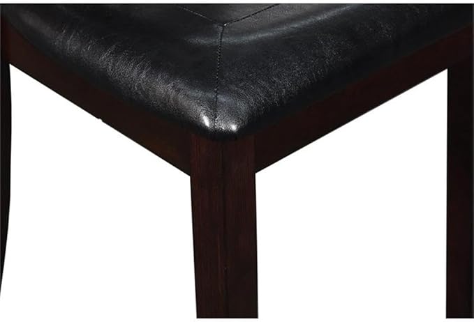 New Classic Furniture Gia 3-Piece Drop Leaf Dining Table Set with 2 Chairs, 42-Inch, Ebony
