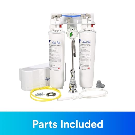 3M Aqua-Pure DWS1000 Under Sink Water Filter System, Removes Lead, Microplastics, Asbestos, Mercury, Particulates, Contaminants, VOC's