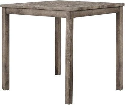 Cooper 36" Square Counter Height Dining Table, Solid and Engineered Wood Construction, Modern Contemporary Design, All-Wood Tabletop and Base, Perfect for Modern Kitchens or Bars, (Antique Oak)