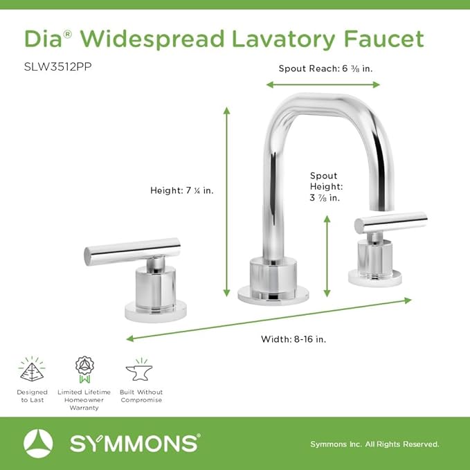 Dia Widespread Two-Handle Bathroom Faucet with Push Pop Drain Assembly (1.0 GPM)