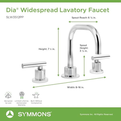 Dia Widespread Two-Handle Bathroom Faucet with Push Pop Drain Assembly (1.0 GPM)