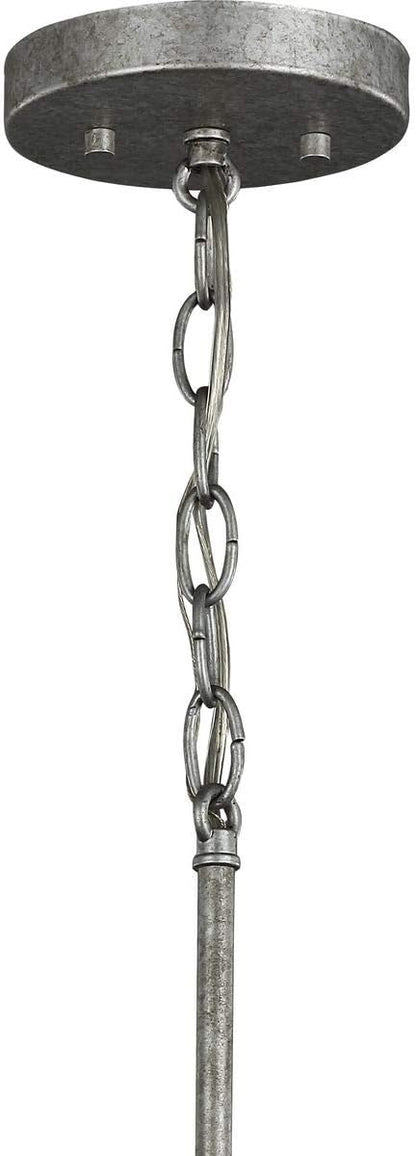 Progress Lighting Chambers Collection 1-Light Farmhouse Pendant Light Galvanized