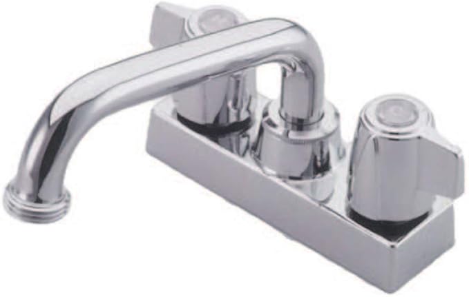 Kingston Brass KB470 Traditional Double-Handle 2-Hole Deck Mount Laundry Faucet in Polished Chrome