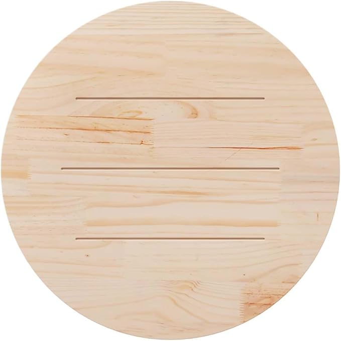 35.4-inch Round Dining Table Top, Solid Pine Wood Table Replacement Surface, Matte White Finish for Kitchen, Living Room, and Casual Coffee Nook