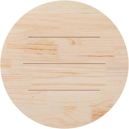 35.4-inch Round Dining Table Top, Solid Pine Wood Table Replacement Surface, Matte White Finish for Kitchen, Living Room, and Casual Coffee Nook