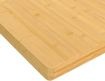 Bamboo Tabletop 39.4"x19.7"x1.6" Varnished Rectangular Wooden Slab for Dining Room Coffee Standing Desk Modern Natural Look Indoor Use
