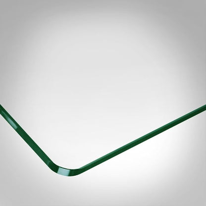 Dulles Glass 36X60 inch Rectangular Glass Table Top - Tempered - 3/8" Thick Glass Surface, Safe Flat Polished, Radius Corners, Multipurpose for Dining Table, Patio, Coffee and End Table