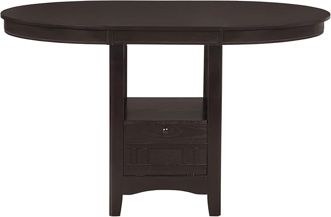 Extension Counter Dining Table Extendable Kitchen Dining Table with Sturdy Elegant Base Modern Classic Versatile Table Practical(Brown)