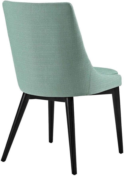 Modway Viscount Mid-Century Modern Upholstered Fabric Two Kitchen and Dining Room Chairs in Laguna