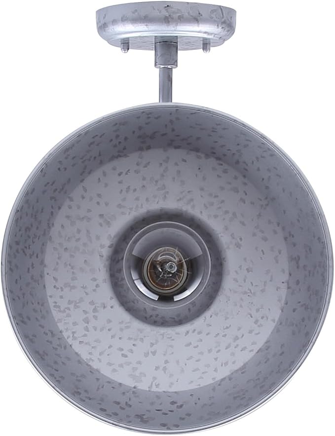 Canarm Rustica 1-Light Outdoor Barn Light, 10-Inch Galvanized Wall Mounted Gooseneck Outdoor Lighting, Wet-Rated for Porch, Garage and Entryway