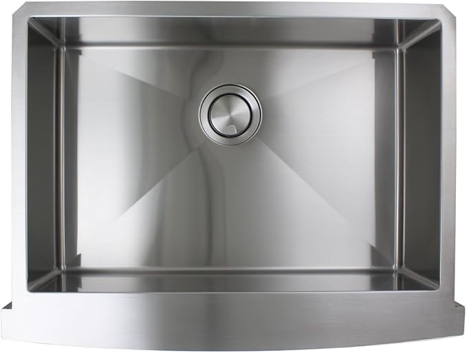 Transolid DUSSF302210 Diamond Apron-Front Single Bowl 16-Gauge Stainless Steel Kitchen Sink, 30-in x 22-in x 10-in, Brushed Finish