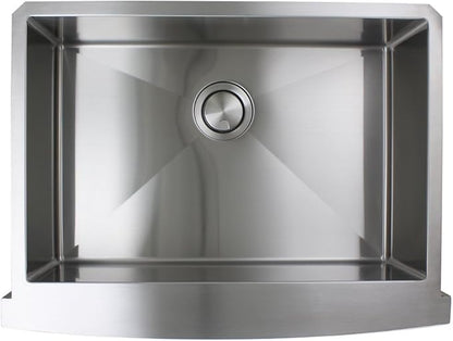 Transolid DUSSF302210 Diamond Apron-Front Single Bowl 16-Gauge Stainless Steel Kitchen Sink, 30-in x 22-in x 10-in, Brushed Finish