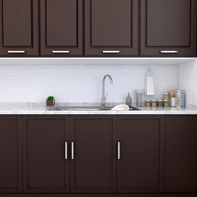 Decotalk Dark Brown Wallpaper 12 x120 inch Matte Solid Brown Self Adhesive Wallpaper Peel and Stick Brown Contact Paper Removable Wall Covering for Cabinets Drawers Shelves Bedroom Walls Desk Table