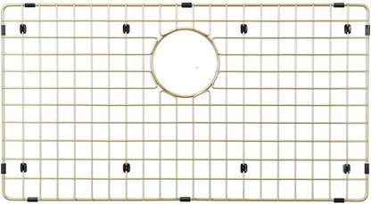 Starstar Sinks Protector Matte Gold 304 Stainless Steel Kitchen Sink Bottom Grid, Rack (29 x16)