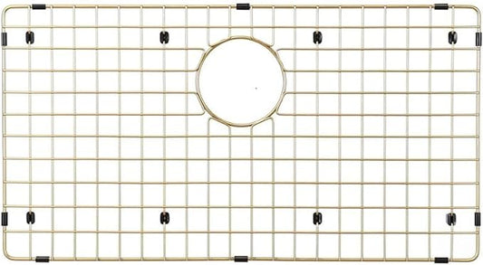 Starstar Sinks Protector Matte Gold 304 Stainless Steel Kitchen Sink Bottom Grid, Rack (29 x16)