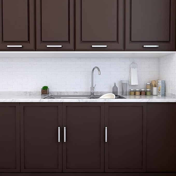 Decotalk 24x120 Inch Dark Brown Peel and Stick Wallpaper Brown Cabinet Contact Paper Peel and Stick Wall Paper Solid Color Wall Vinyl for Bedroom Kitchen Cabinet Vinyl Wrap Wallpaper Adhesive