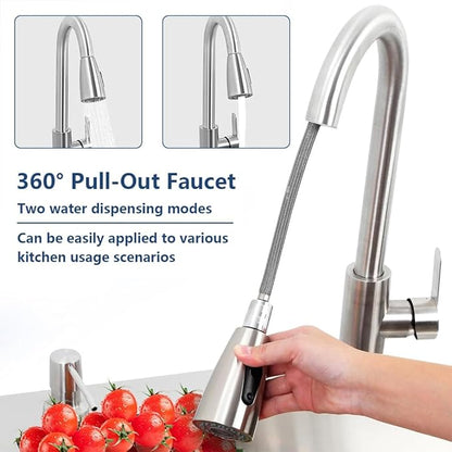 ARTLINE Stainless Steel Kitchen Sink, Drop In Single Bowl Sink, Topmount Workstation Sink with Sliding Accessories, Farmhouse Workstation sink with Multiple Accessories (26.8 x 17.7in)