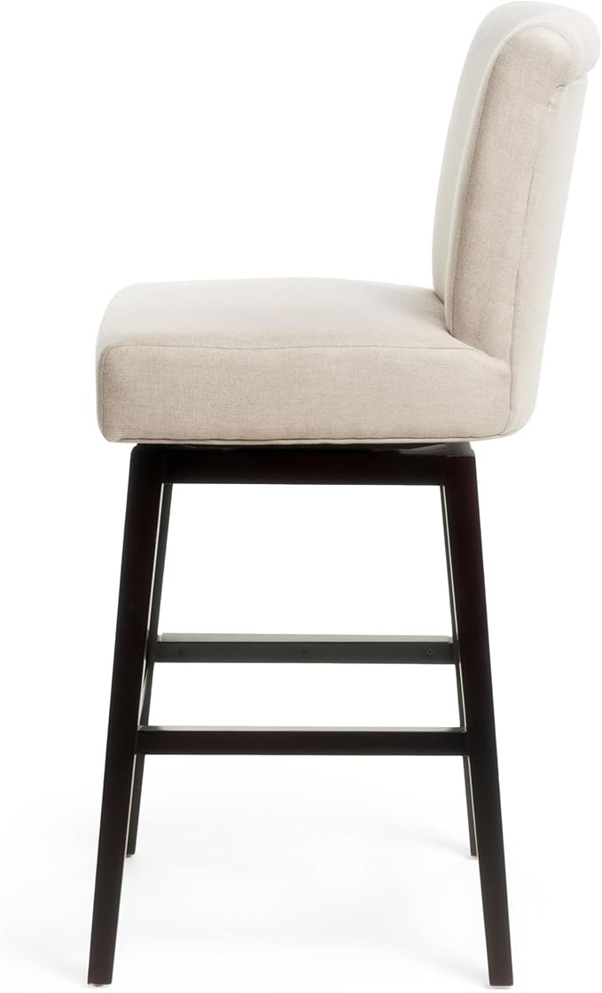 30.75 Inch Swivel Height Bar Stools, Wood Frame,Fabric Sponge Cushion and Upholstered Bar stools,Simple Style bar Chair Bar Chairs for Kitchen Island,Bedroom,Dining Room.