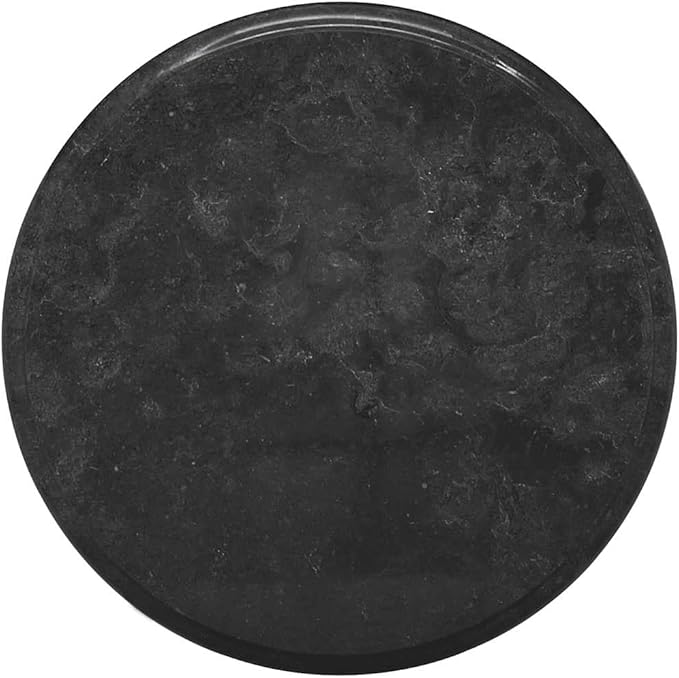 15.7in Black Marble Round Table Top 1in Thick Solid Surface Contemporary Dining or Coffee Desk for Living Room Patio and Small Spaces