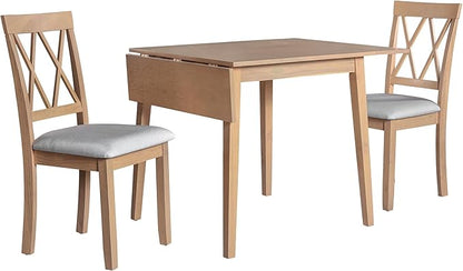 Ball & Cast 2945" Extendable Modern Farmhouse Dining Room Table, Wooden Folding Table with Drop Leaf & Wood Legs, Space-Saving Foldable Dinner Table for Small Place, Natural