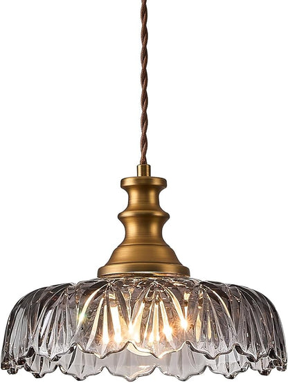 HDDFL Vintage Pendant Lights Fixture Modern Pendant Lighting Fixtures Hanging Lamp for Kitchen Island Bedroom Living Room Hallway Grey and Brass