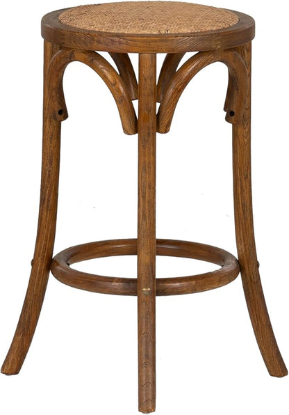 Linon Home Décor Tampa Walnut Backless Counter Stool,