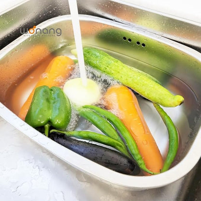 Stainless Steel Dishpan 9.9L/ Large Washing-up Bowl 9.9L, Multipurpose Kitchen Sink Bowl, Dish Tub, Vegetable Washing Basin (15.35L x 11.8W x 4.72H inches)