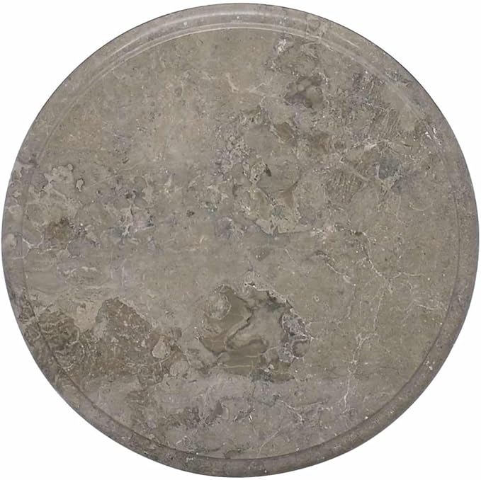 Gray 15.7 x 1 in Marble Table Top for Coffee Table Solid Surface Replacement Countertop for Dining Room Patio Modern Look Easy to Clean