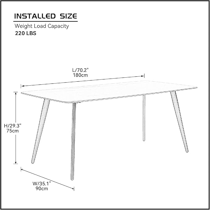 Wycian Island Table for Kitchen, Black Work Table Metal Living Room Bedroom Dining Rooms Garden 1PC