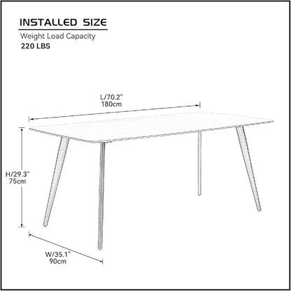 Wycian Island Table for Kitchen, Black Work Table Metal Living Room Bedroom Dining Rooms Garden 1PC