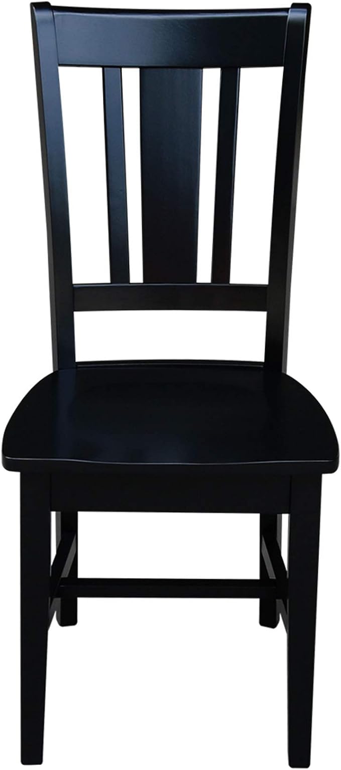 International Concepts San Remo Splat Back Chair, Black