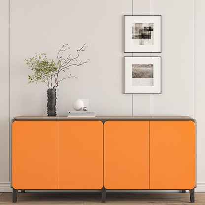 Decotalk Orange Wallpaper Solid Orange Peel and Stick Wallpaper 17.7"x120" Contact Paper for Cabinets and Drawers, Solid Color Removable Vinyl Wrap Wall Paper for Bedroom Wall