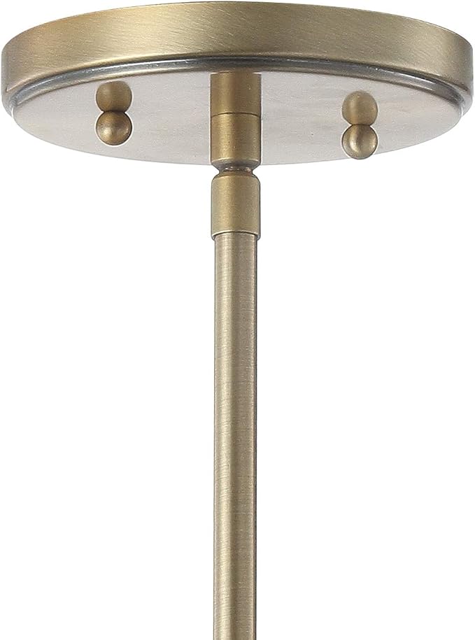 JONATHAN Y 7.75" White/Brass Gold Modern Globe LED Pendant Light, Industrial Hanging Ceiling Lamp for Kitchen Island, White Glass Globe Shade, LED Bulb Included JYL9528A