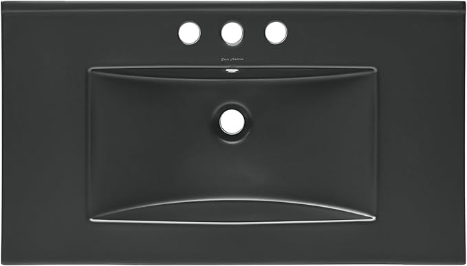 30" 3-Hole Centerset Vanity Sink Top in Matte Black